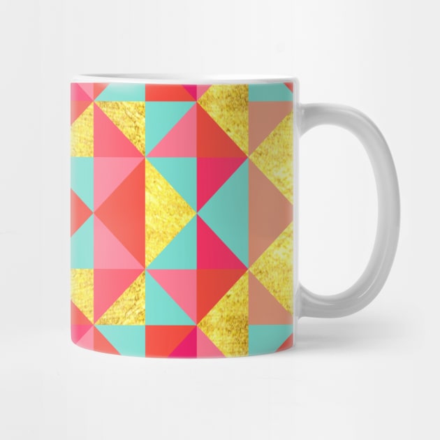 Vibrant Golden Triangle Pattern by Tārā Design Studio